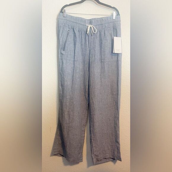 ATHLETA Cabo Linen Wide Leg Pant. 14  NWT - Picture 2 of 7
